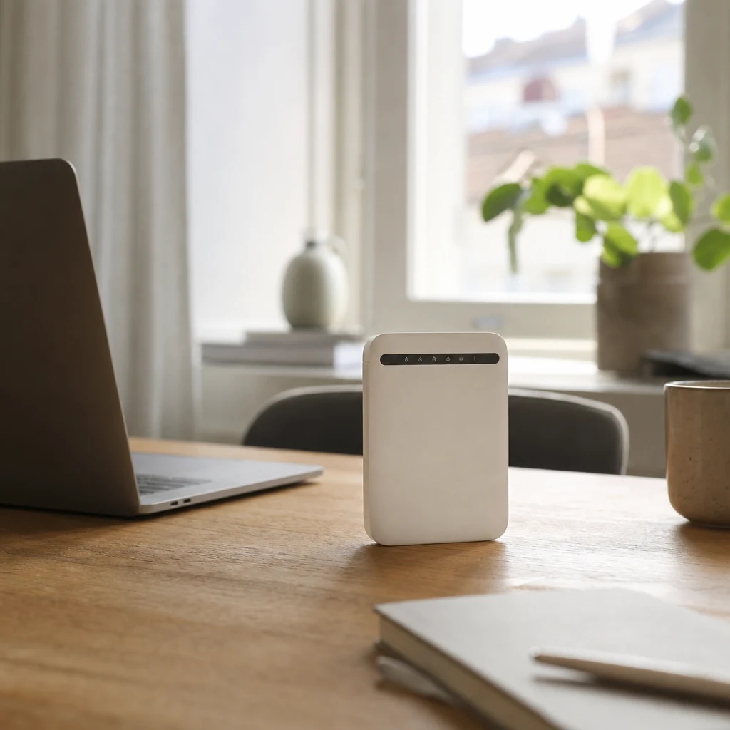 Kompakt 4G-router i lägenhetsmiljö